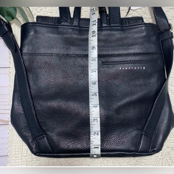 NWOT Sanctuary Black Leather Backpack - Picture 5 of 13